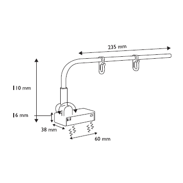 PORTA GRAFICA MAGNETICO MINI L 23 CMS PARA GONDOLAS