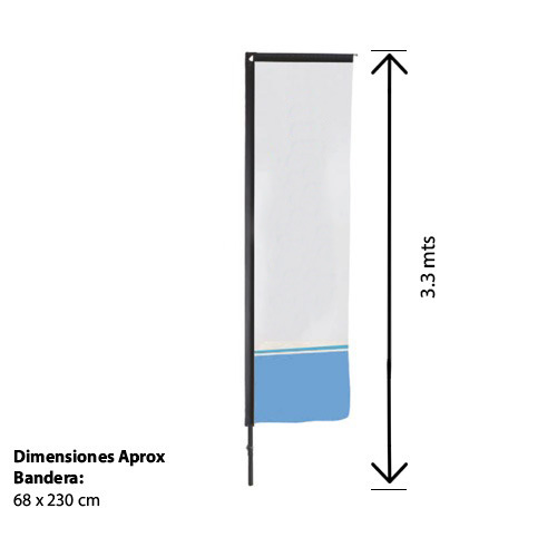 MASTIL BANDERA L 3,3MTS