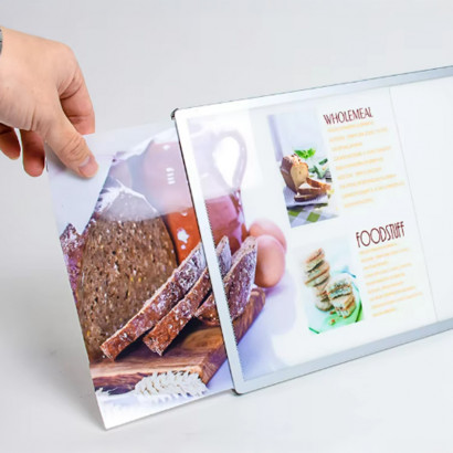 PANEL MENU SLIM BOX 1 CARA A2 CON PINES (435X600) COLOR PLATEADO COLOR: PLATEADO VOLTAJE: 12V