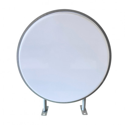 BANDEROLA ACRILICO REDONDA DIAMETRO 60CM (RECTA) TEMPERATURA COLOR: BLANCO FRIO USO: INTERIOR / EXTERIOR DIAMETRO: 60CM PROFUNDIDAD: 18CM