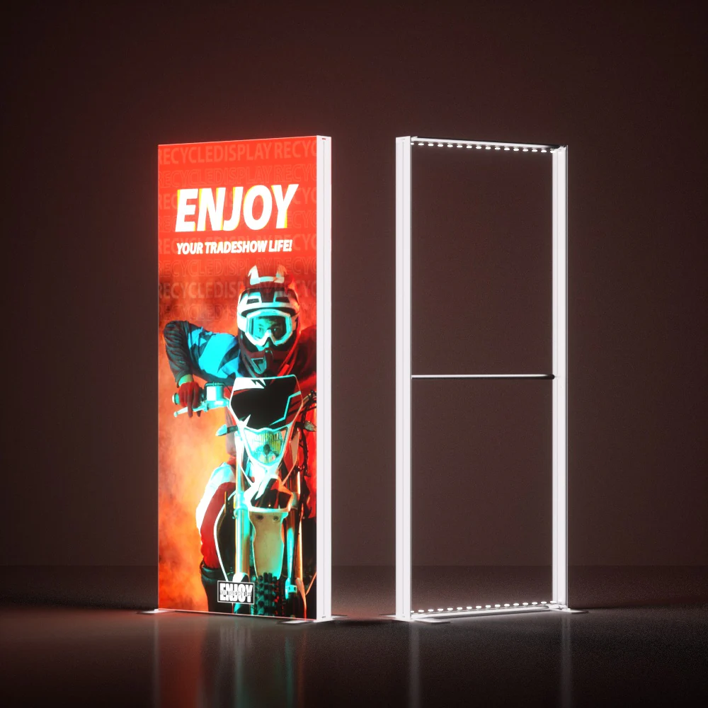 CAJA DE LUZ PERFIL ALUMINIO 6.5 CMS GRAFICA DOBLE 100*200 CMS ILUMINACION LED